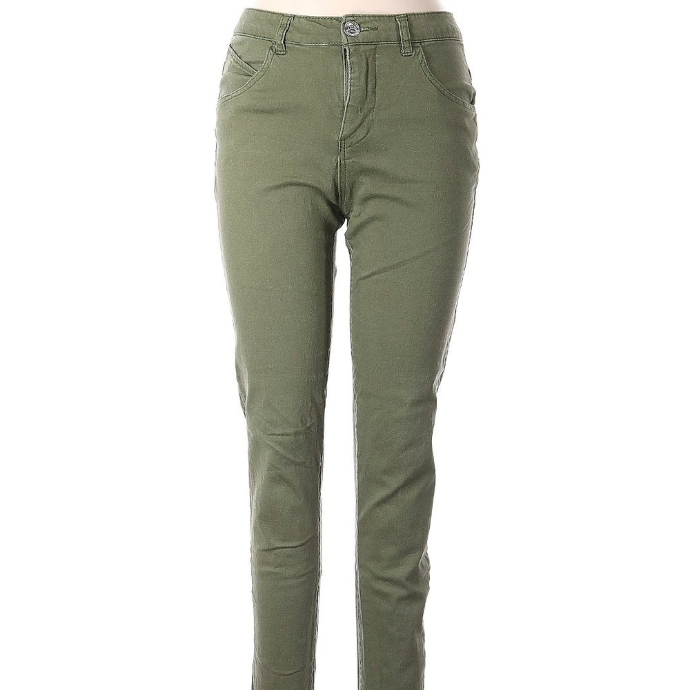 Celebrity Pink Moss Green Stretch Jeans Size 5 Waist 27